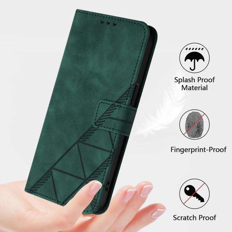 For Doogee Note 59 / Note 59 Pro Crossbody 3D Embossed Flip Leather Phone Case(Green)