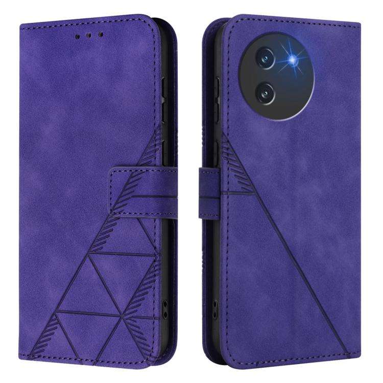 For Doogee Note 59 / Note 59 Pro Crossbody 3D Embossed Flip Leather Phone Case(Purple)