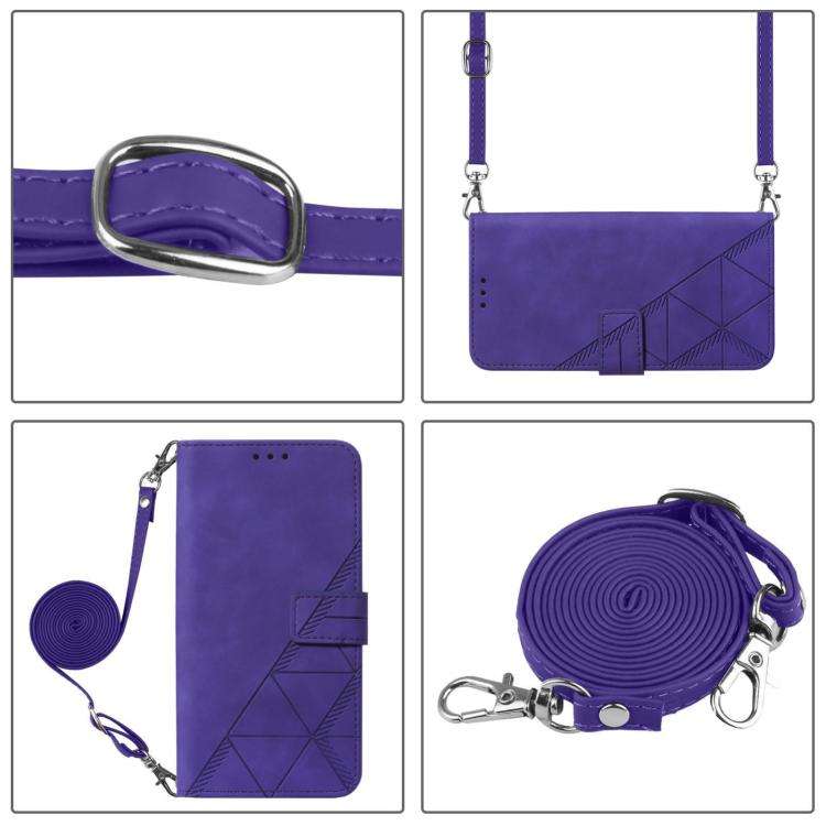 For Doogee Note 59 / Note 59 Pro Crossbody 3D Embossed Flip Leather Phone Case(Purple)