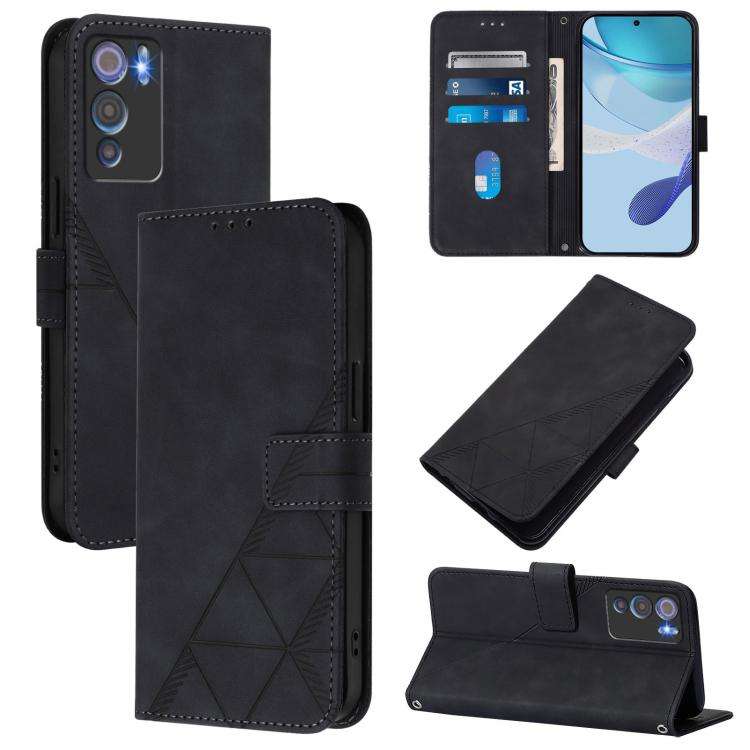 For Doogee N60 Pro Crossbody 3D Embossed Flip Leather Phone Case(Black)