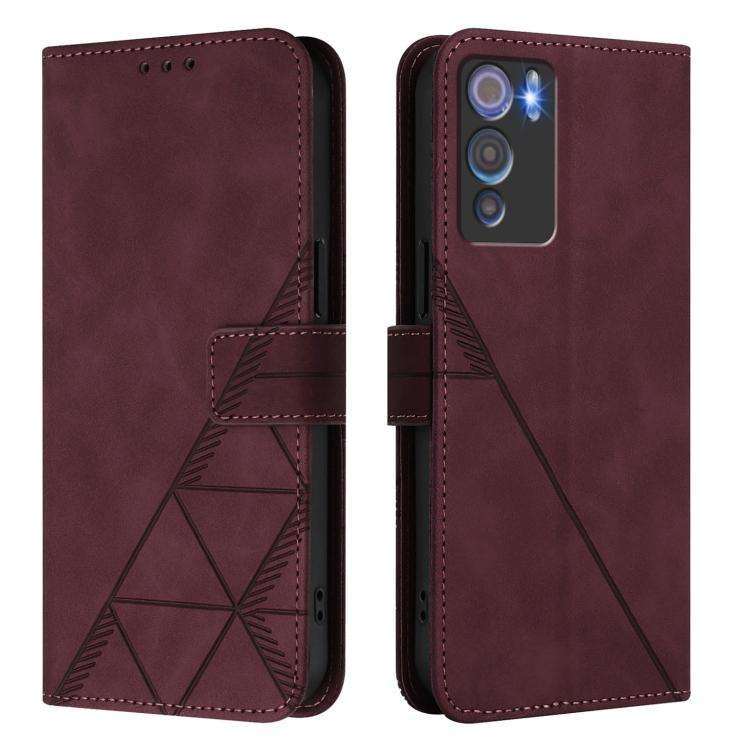For Doogee N60 Pro Crossbody 3D Embossed Flip Leather Phone Case(Wine Red)