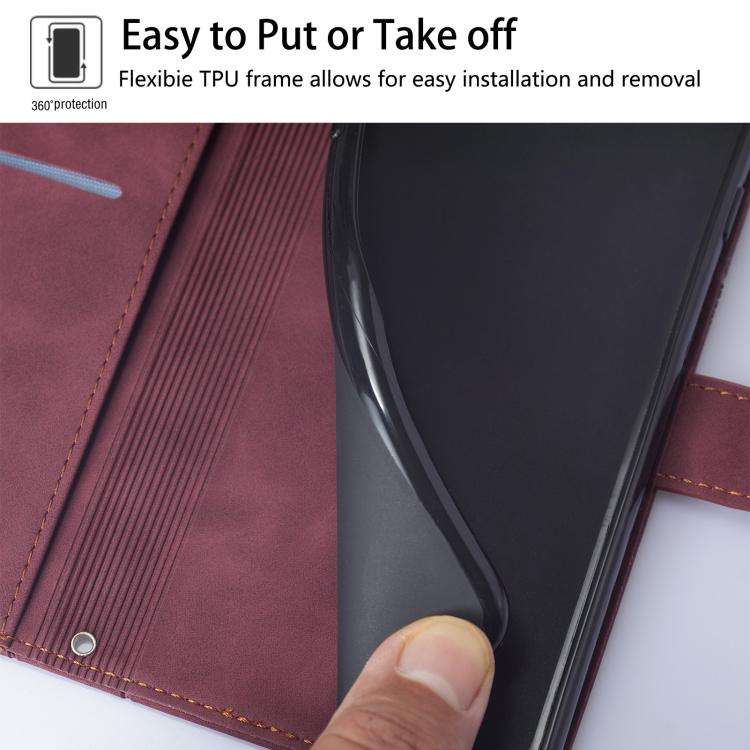 For Doogee N60 Pro Crossbody 3D Embossed Flip Leather Phone Case(Wine Red)