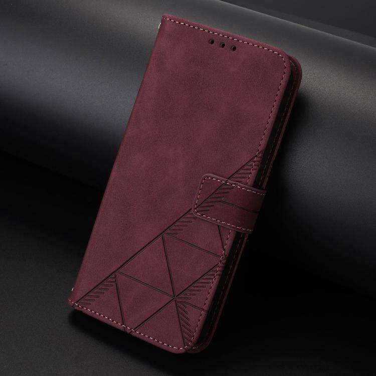 For Doogee N60 Pro Crossbody 3D Embossed Flip Leather Phone Case(Wine Red)