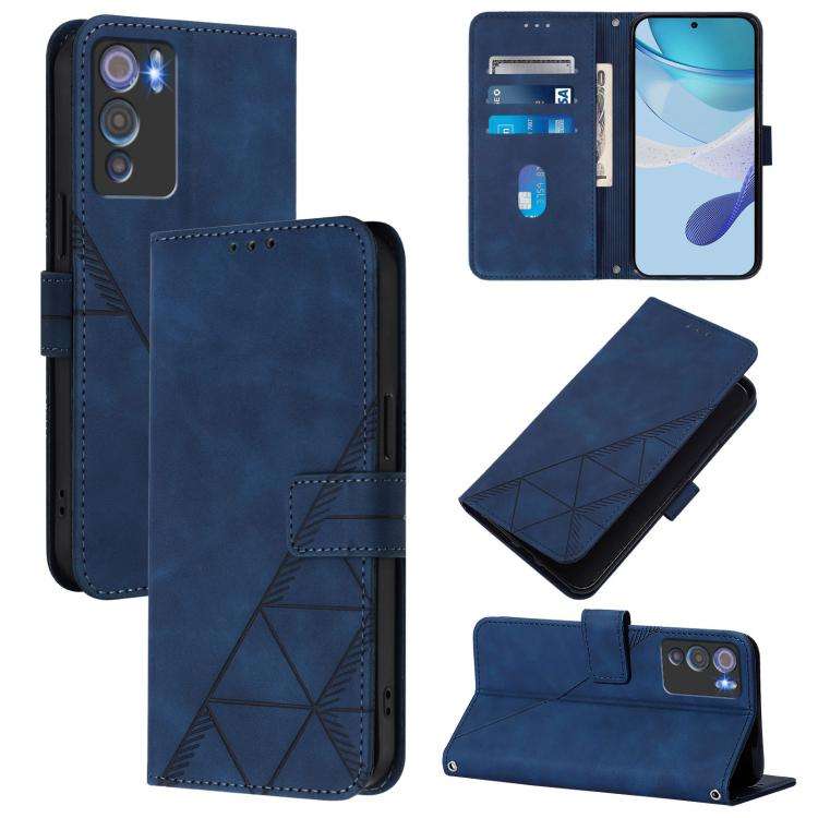 For Doogee N60 Pro Crossbody 3D Embossed Flip Leather Phone Case(Blue)