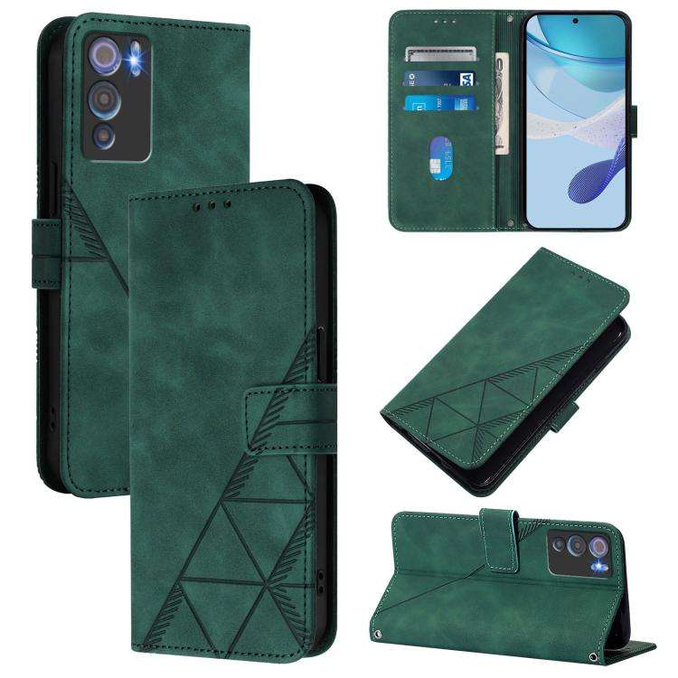 For Doogee N60 Pro Crossbody 3D Embossed Flip Leather Phone Case(Green)