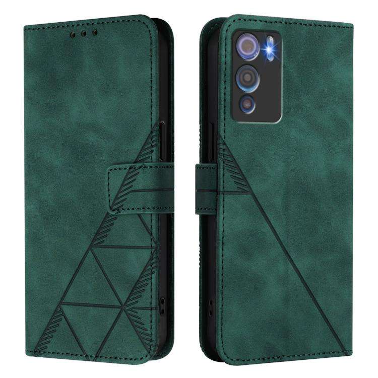 For Doogee N60 Pro Crossbody 3D Embossed Flip Leather Phone Case(Green)