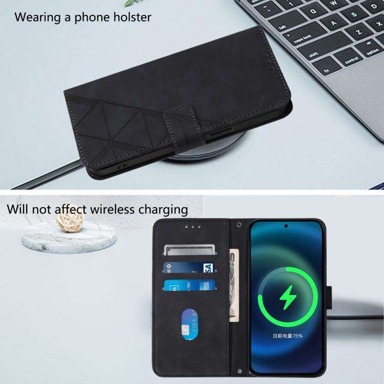 For Doogee Note 56 / Note 56 Pro Crossbody 3D Embossed Flip Leather Phone Case(Black)