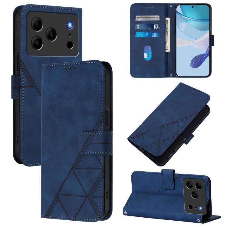 For Doogee Note 56 / Note 56 Pro Crossbody 3D Embossed Flip Leather Phone Case(Blue)