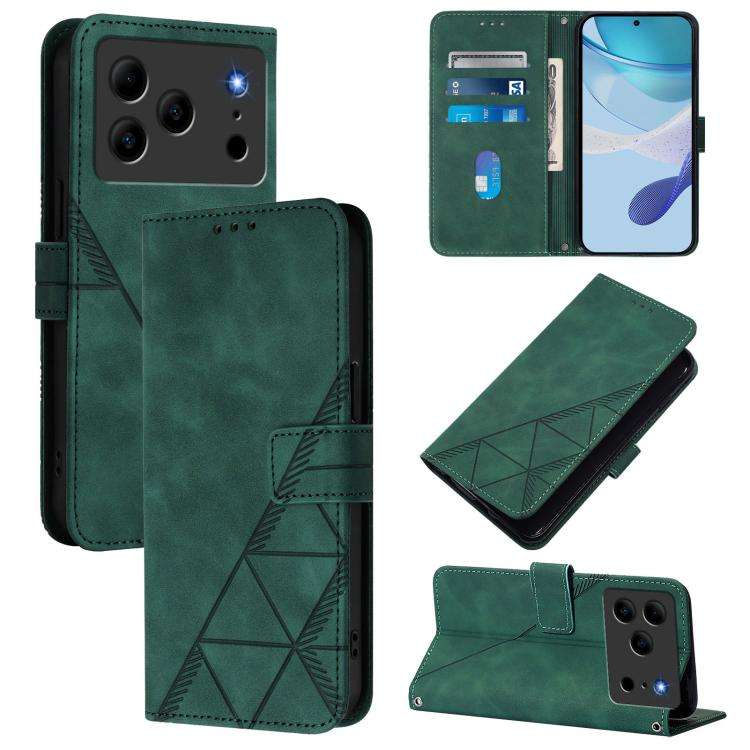 For Doogee Note 56 / Note 56 Pro Crossbody 3D Embossed Flip Leather Phone Case(Green)