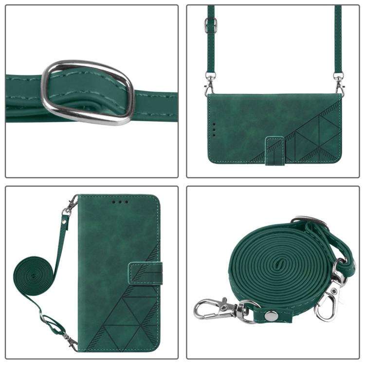 For Doogee Note 56 / Note 56 Pro Crossbody 3D Embossed Flip Leather Phone Case(Green)