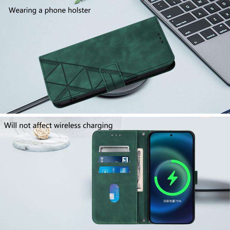 For Doogee Note 56 / Note 56 Pro Crossbody 3D Embossed Flip Leather Phone Case(Green)
