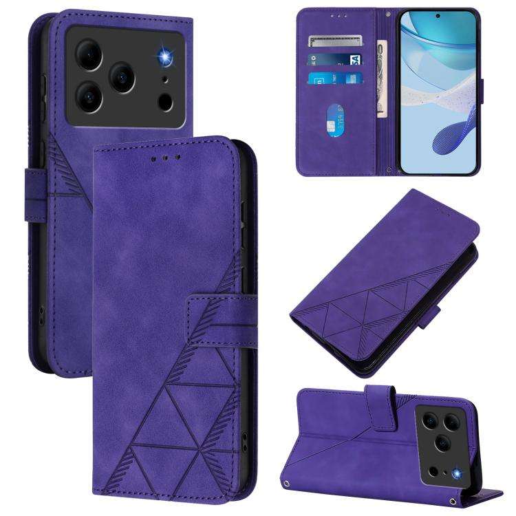 For Doogee Note 56 / Note 56 Pro Crossbody 3D Embossed Flip Leather Phone Case(Purple)
