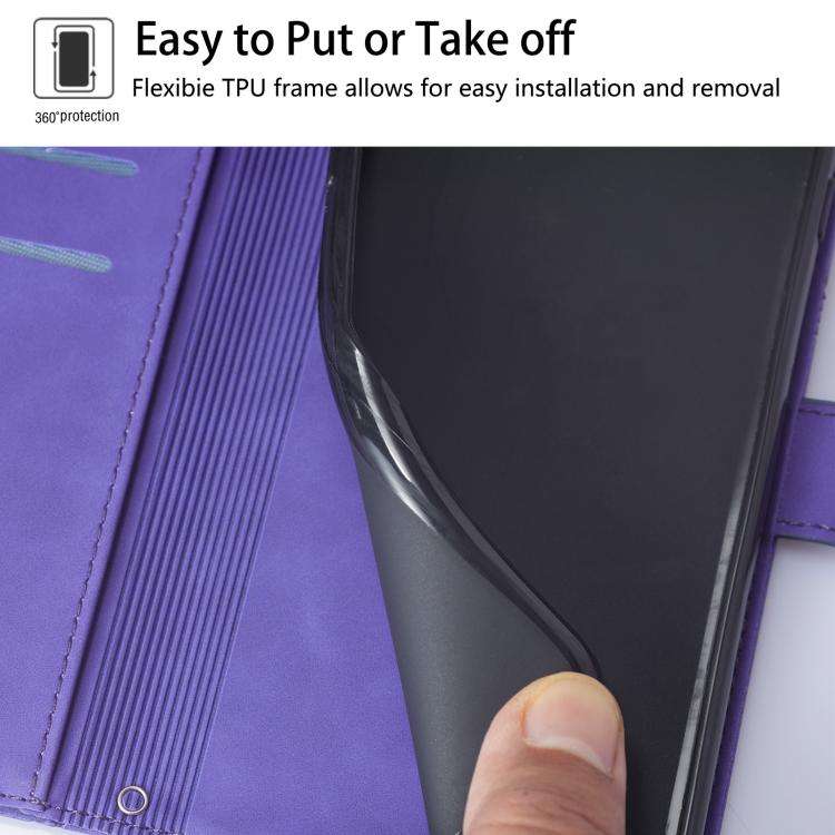 For Doogee Note 56 / Note 56 Pro Crossbody 3D Embossed Flip Leather Phone Case(Purple)