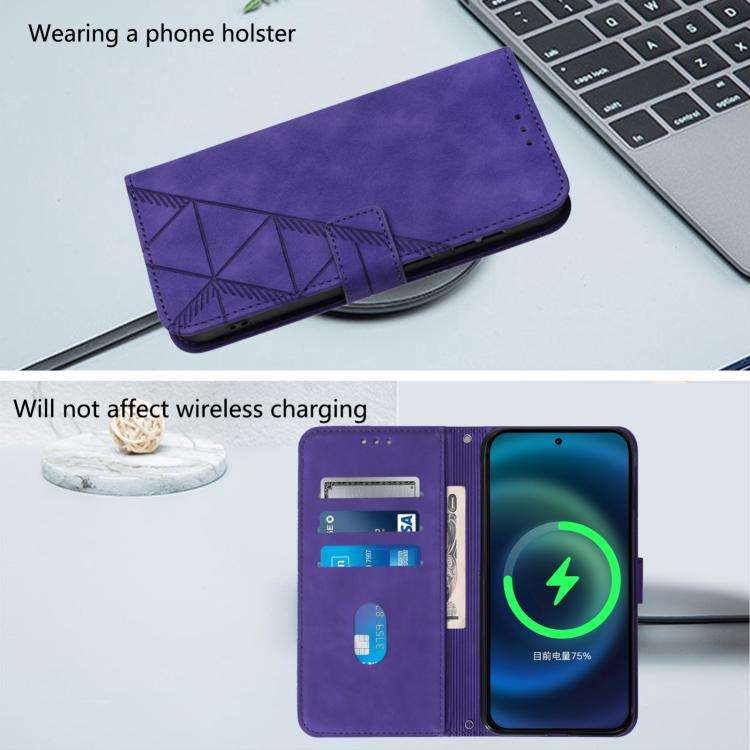 For Doogee Note 56 / Note 56 Pro Crossbody 3D Embossed Flip Leather Phone Case(Purple)
