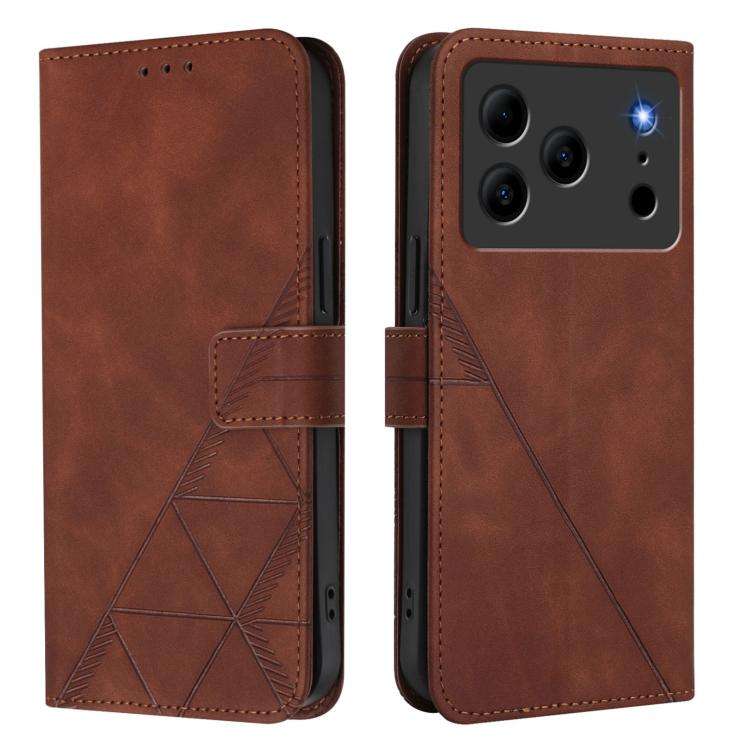 For Doogee Note 56 / Note 56 Pro Crossbody 3D Embossed Flip Leather Phone Case(Brown)