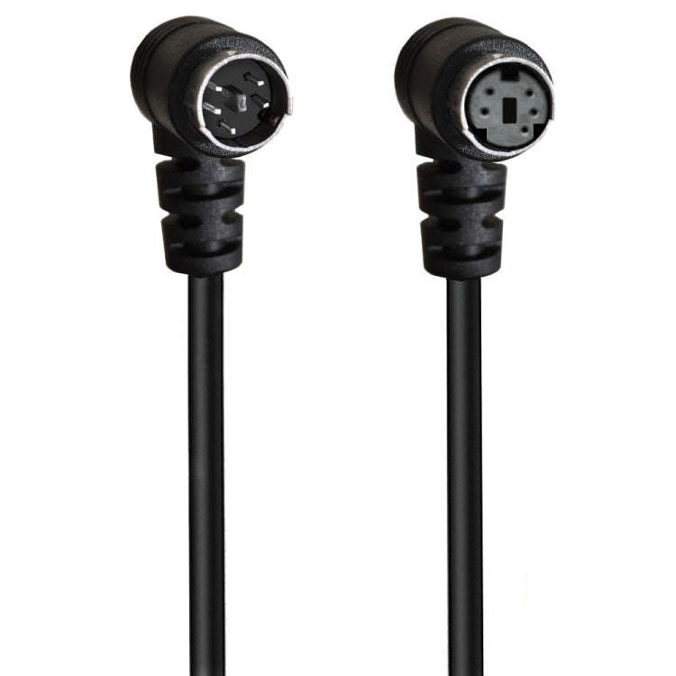 Mini DIN 5 Pin Core Audio / Video Cable, Length:3m(Male to Female Elbow)