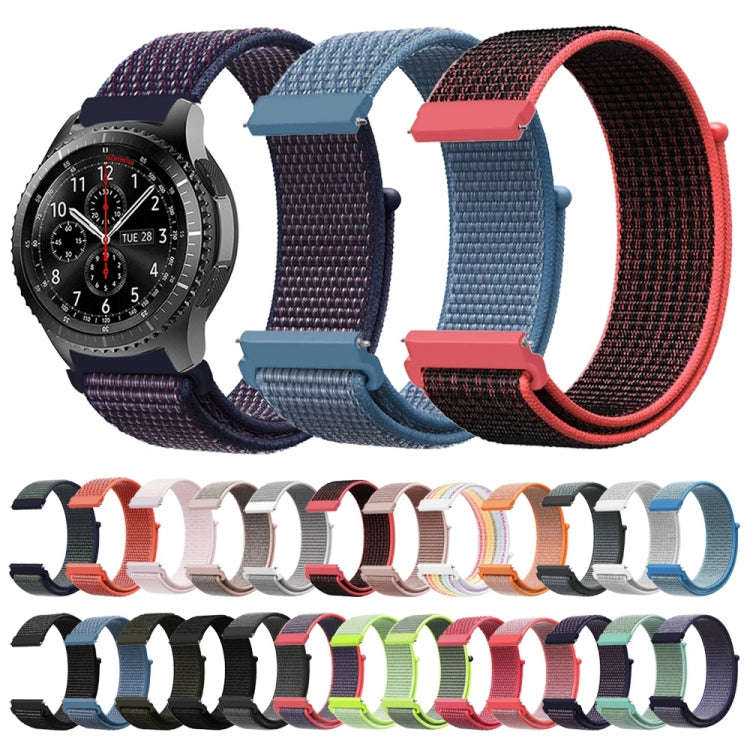 For Samsung Galaxy Watch 42mm Nylon Braided Watch Band(Dark Olive)
