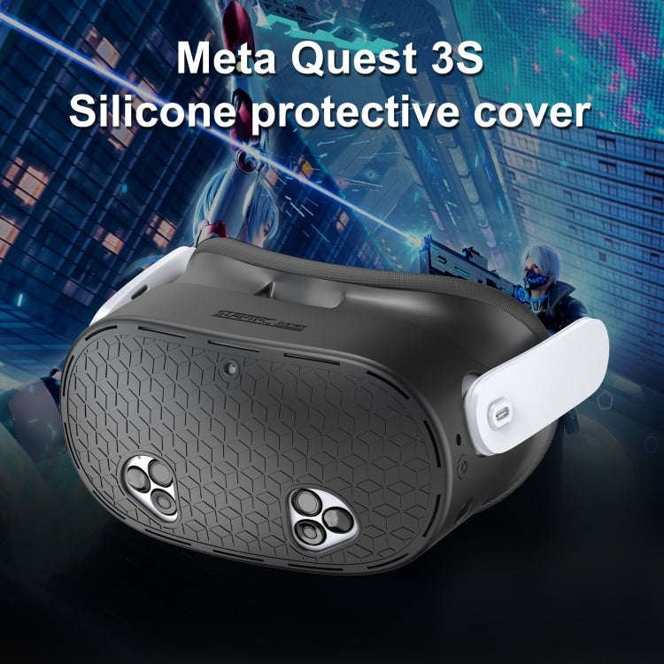 STARTRC GAMES For Quest 3S VR Silicone Protective Cover(Black)