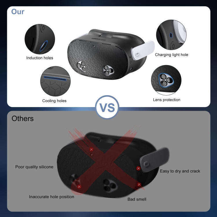 STARTRC GAMES For Quest 3S VR Silicone Protective Cover(Black)