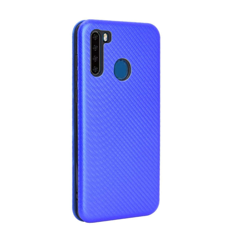 For Blackview A80 Pro Carbon Fiber Texture Horizontal Flip TPU + PC + PU Leather Case with Card S...