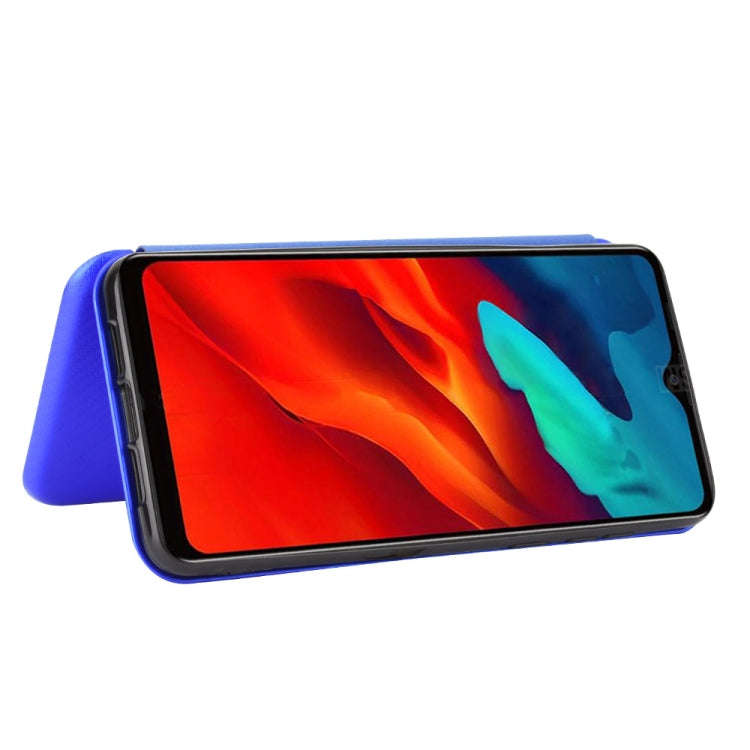 For Blackview A80 Pro Carbon Fiber Texture Horizontal Flip TPU + PC + PU Leather Case with Card S...