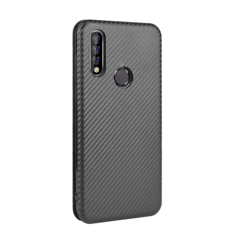 For Oukitel C17 / C17 Pro Carbon Fiber Texture Horizontal Flip TPU + PC + PU Leather Case with Ca...