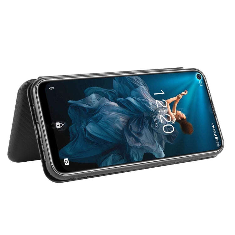 For Oukitel C17 / C17 Pro Carbon Fiber Texture Horizontal Flip TPU + PC + PU Leather Case with Ca...