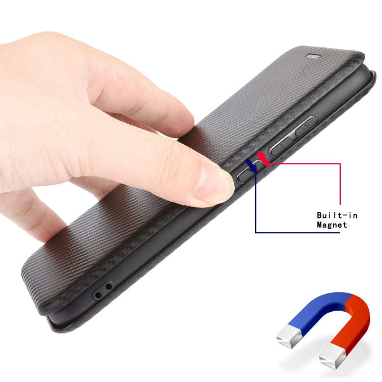 For Oukitel C17 / C17 Pro Carbon Fiber Texture Horizontal Flip TPU + PC + PU Leather Case with Ca...