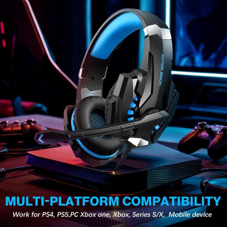 KOTION EACH G9000 Pro On-Ear Gaming Headset with Mic, Cable Length: About 2.1m(Black Blue)
