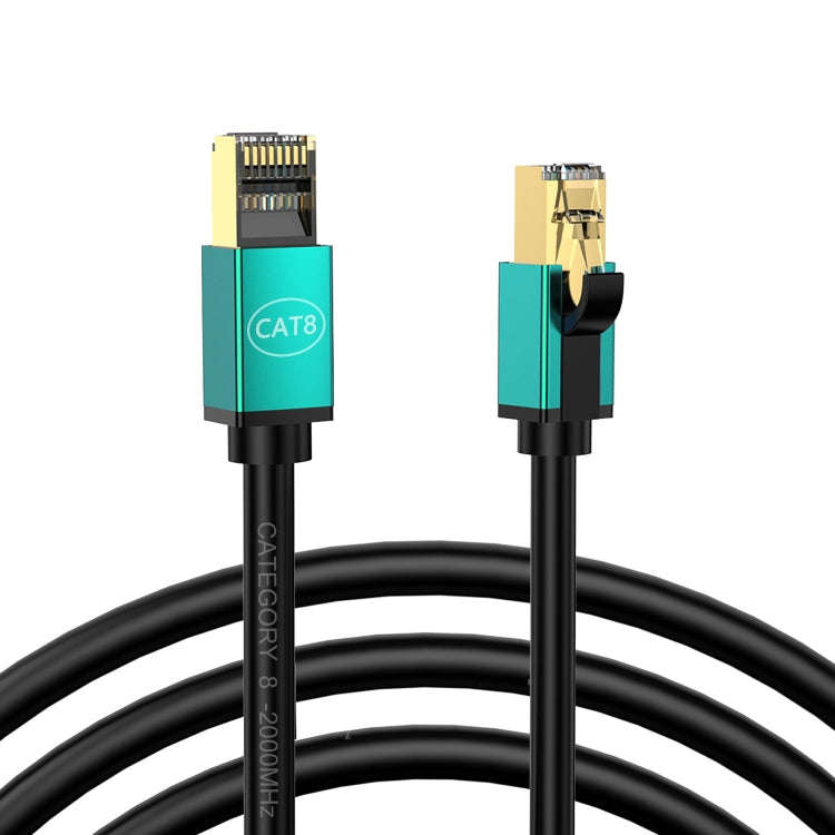 2m Home Fiber Bandwidth 10 Gigabit CAT8 Network Cable(Green)