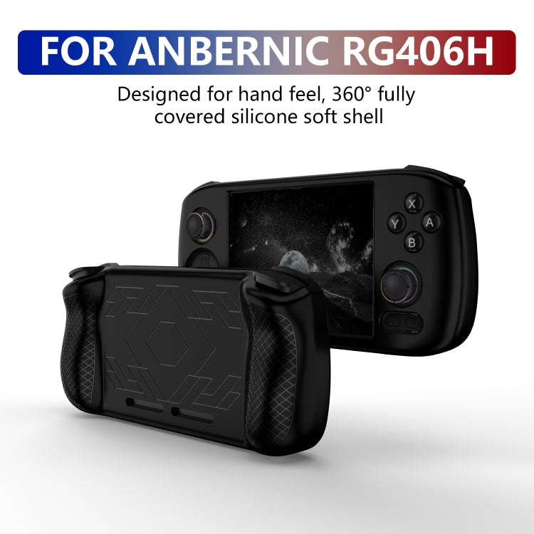 For ANBERNIC RG406H Silicone Game Console Protective Case(Black)