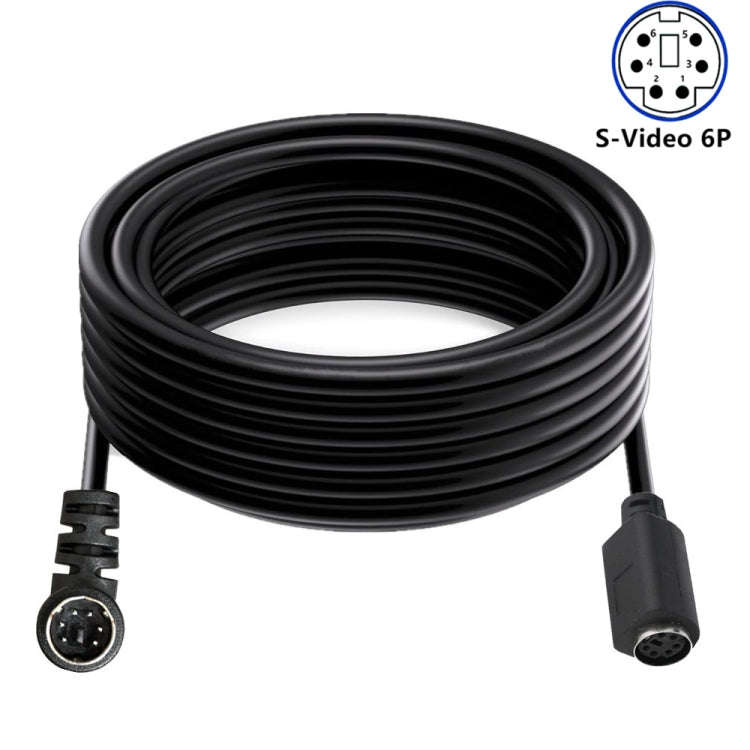 Mini DIN 6 Pin Core Extension Cable, Length:3m(Male to Female Elbow)