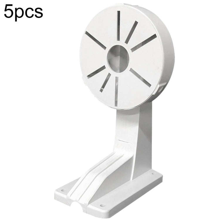 5pcs Universal Plastic Surveillance Camera Hemisphere Wall Mount Bracket, Model:1258B(White)