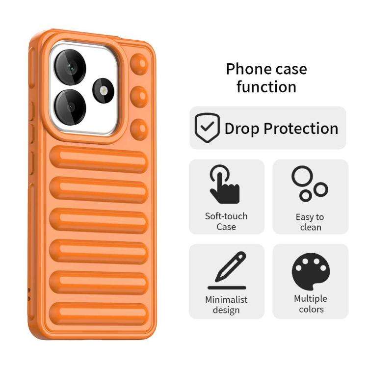 For Redmi Note 14 5G Capsule Series Candy Color IMD Phone Case(Orange)