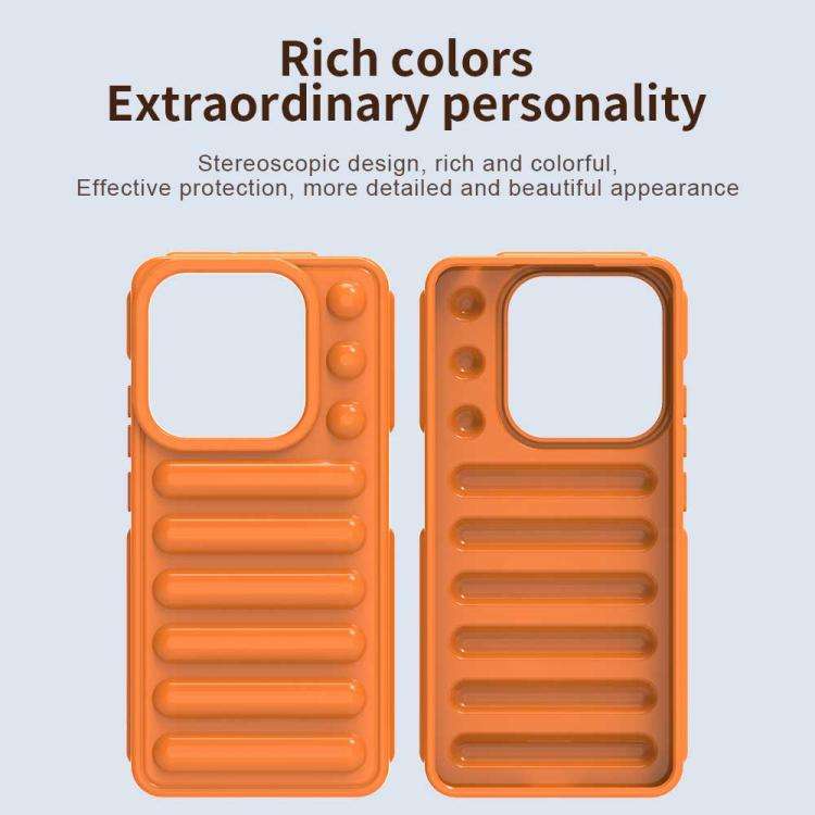 For Redmi Note 14 5G Capsule Series Candy Color IMD Phone Case(Orange)