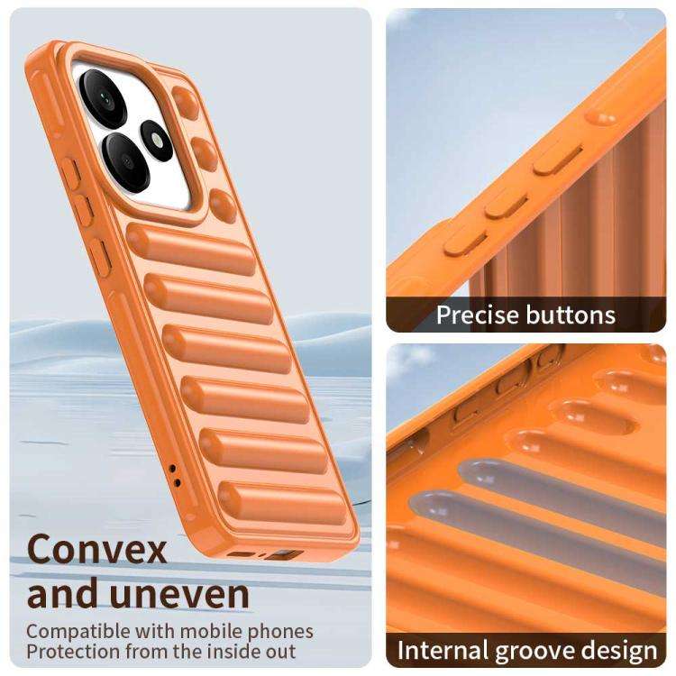 For Redmi Note 14 5G Capsule Series Candy Color IMD Phone Case(Orange)