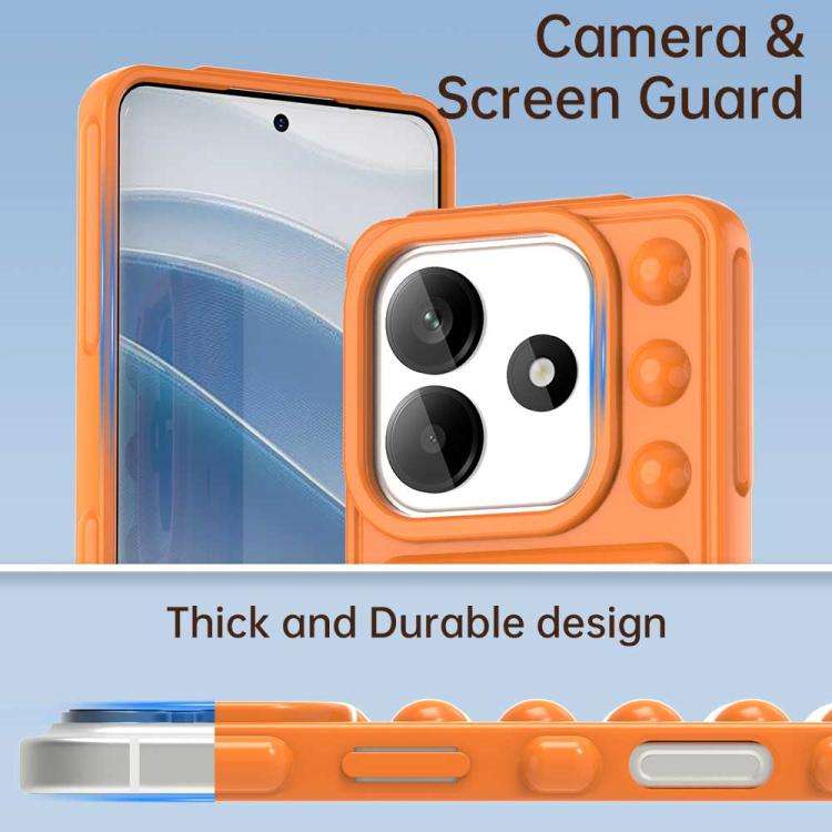 For Redmi Note 14 5G Capsule Series Candy Color IMD Phone Case(Orange)