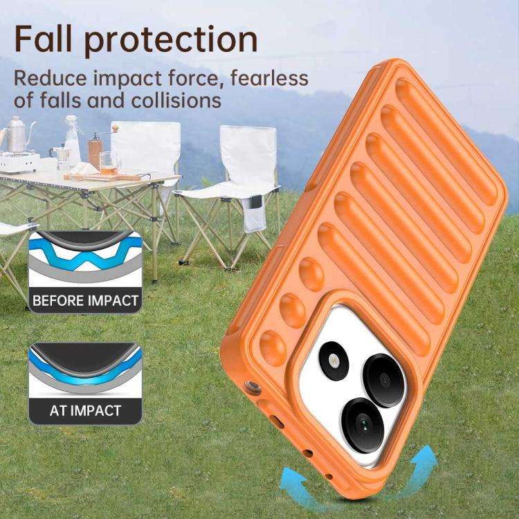 For Redmi Note 14 5G Capsule Series Candy Color IMD Phone Case(Orange)