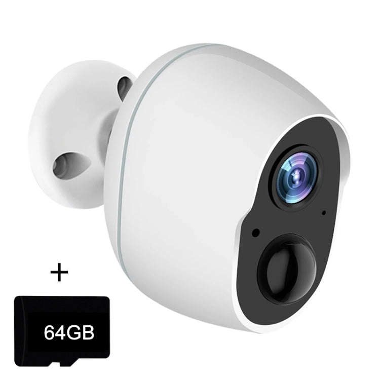 Home Ultra-HD Infrared Night Vision WiFi Surveillance Camera, Memory Card:64GB(US Plug)
