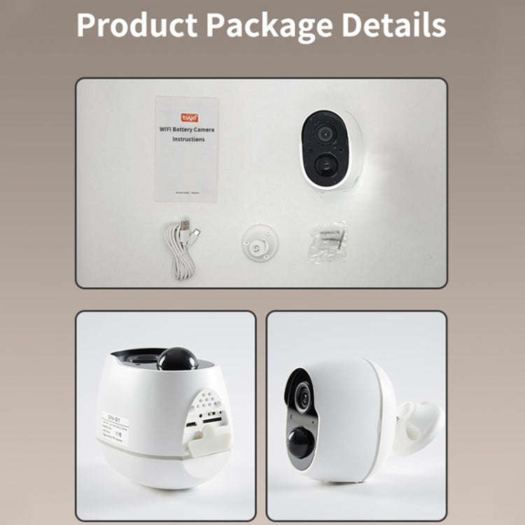 Home Ultra-HD Infrared Night Vision WiFi Surveillance Camera, Memory Card:64GB(US Plug)