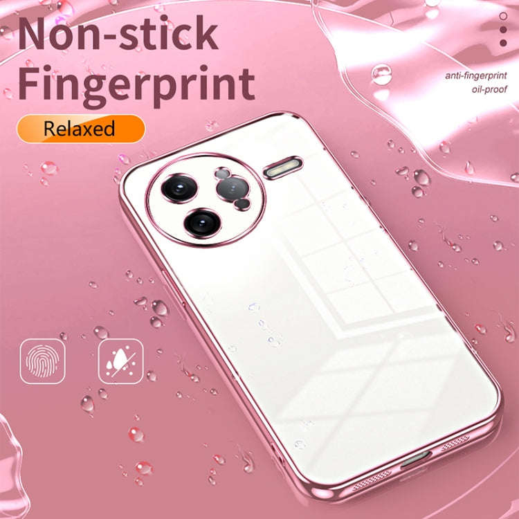 For Redmi K80 Pro Transparent Plating Fine Hole Phone Case(Purple)