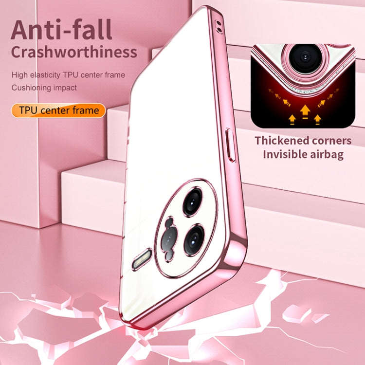 For Redmi K80 Pro Transparent Plating Fine Hole Phone Case(Purple)