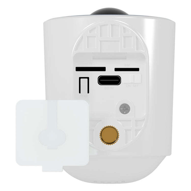 WiFi Tuya Smart Version HD Low Power Consumption Battery Camera, EU Plug, Memory Card:64GB(White)