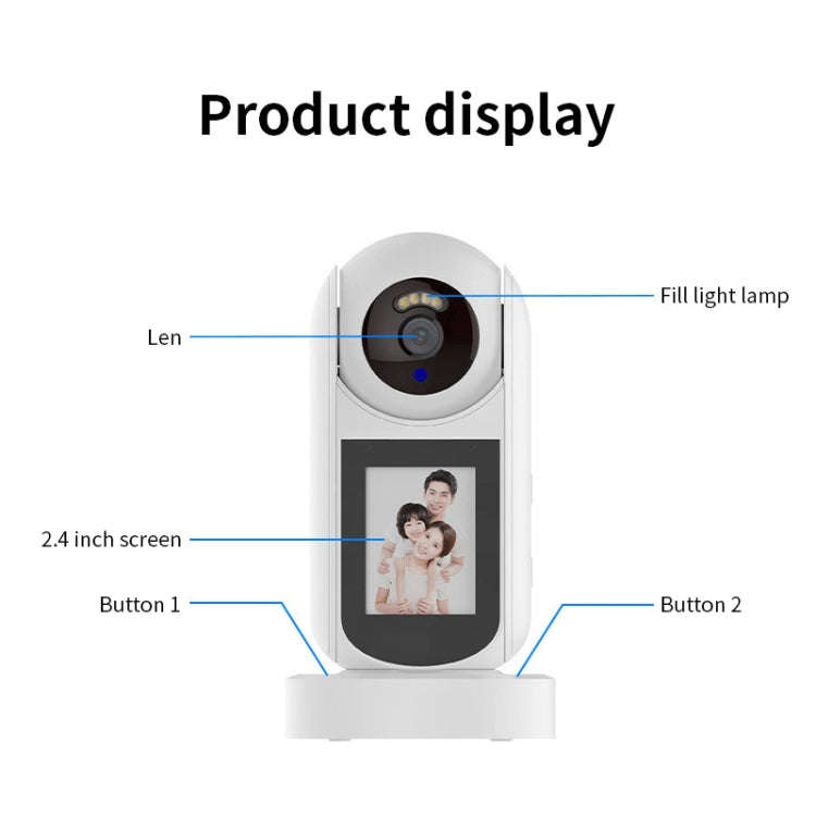 2MP HD Video Call Dual Light Full Color Night Vision WiFi Surveillance Camera(EU Plug)