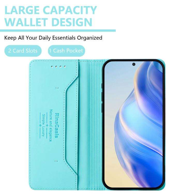 For Doogee Note 56 / Note 56 Pro RC01 Dual-Folded Magnetic Suction RFID Leather Phone Case(Mint G...