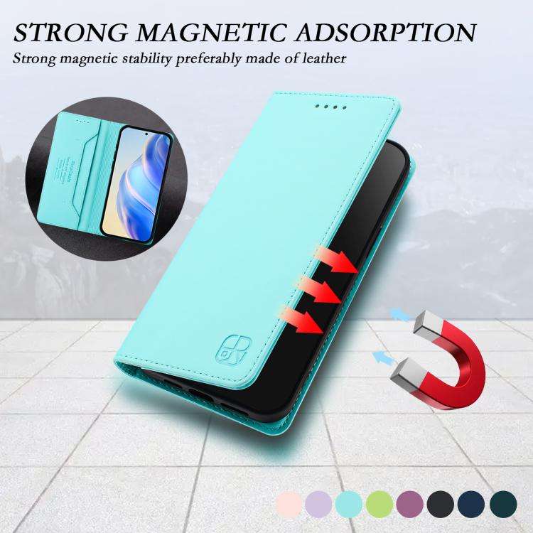 For Doogee Note 56 / Note 56 Pro RC01 Dual-Folded Magnetic Suction RFID Leather Phone Case(Mint G...