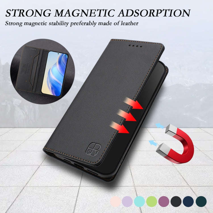 For Ulefone Note 20 Pro RC01 Dual-Folded Magnetic Suction RFID Leather Phone Case(Black)