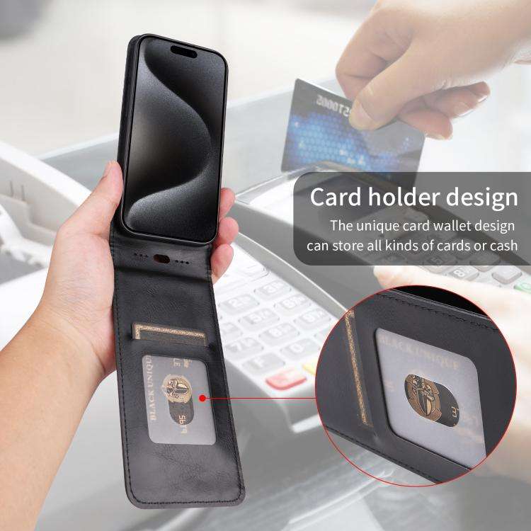 For Oukitel C58 / C58 Pro Magnetic Vertical Flip Leather Phone Case(Black)