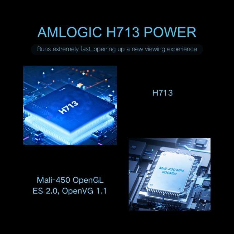 A10 Plus 1280 x 720P 200ANSI Amlogic H713 CPU Android 11.0 Smart Projector, EU Plug(Metal Grey)