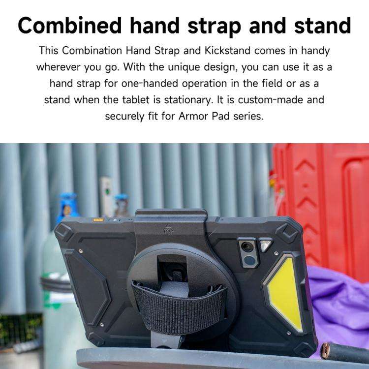 Ulefone UAS02 Tablet Hand Strap Holder for Ulefone Armor Pad 4 / 4 Ultra(Black)